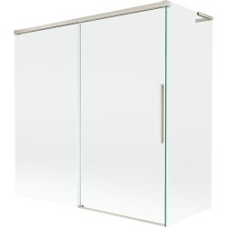 Mexen Rox L écran de baignoire à 2 volets coulissants 160 + 75 x 150 cm, transparent, nickel brossé - 8C9L-160-075-97-00