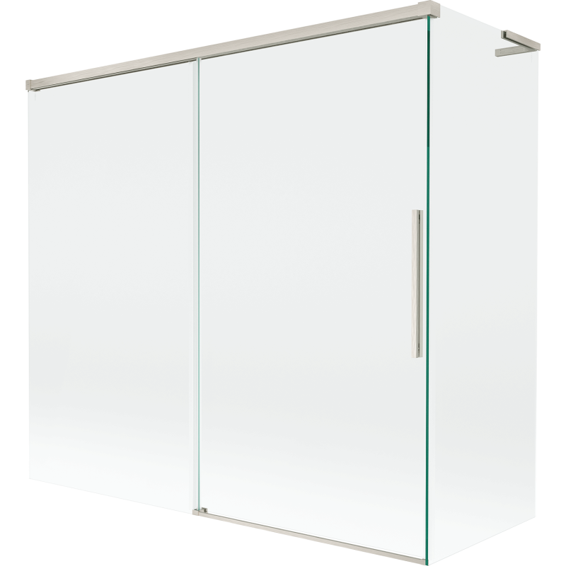 Mexen Rox L paroi de baignoire 2 volets coulissants 170 + 75 x 150 cm, transparent, nickel brossé - 8C9L-170-075-97-00