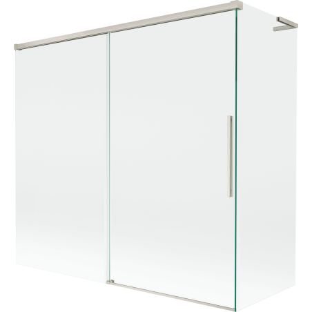 Mexen Rox L paroi de baignoire 2 volets coulissants 170 + 75 x 150 cm, transparent, nickel brossé - 8C9L-170-075-97-00