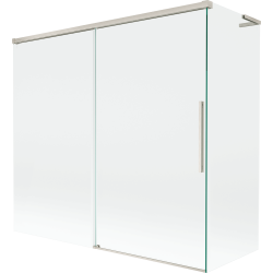 Mexen Rox L paroi de baignoire 2 vantaux coulissants 170 + 80 x 150 cm, transparent, nickel brossé - 8C9L-170-080-97-00