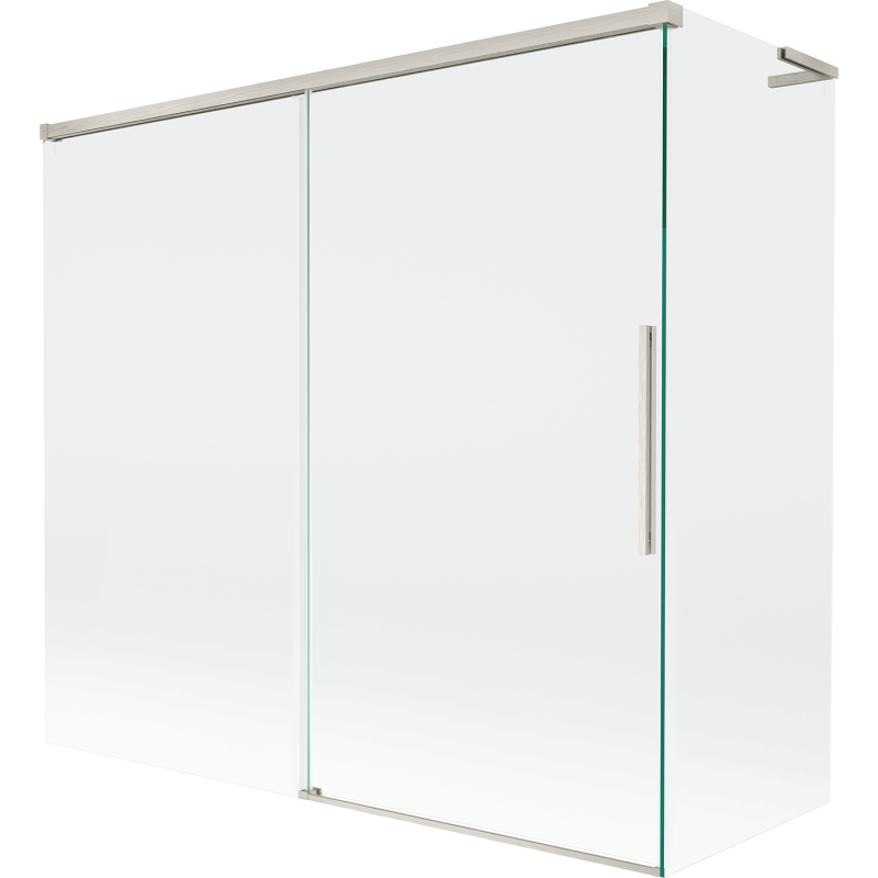 Mexen Rox L paroi de baignoire 2 vantaux coulissants 170 + 80 x 150 cm, transparent, nickel brossé - 8C9L-170-080-97-00