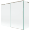 Mexen Rox L paroi de baignoire à 2 volets coulissants 180 + 80 x 150 cm, transparent, nickel brossé - 8C9L-180-080-97-00
