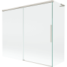 Mexen Rox L paroi de baignoire à 2 volets coulissants 180 + 90 x 150 cm, transparent, nickel brossé - 8C9L-180-090-97-00