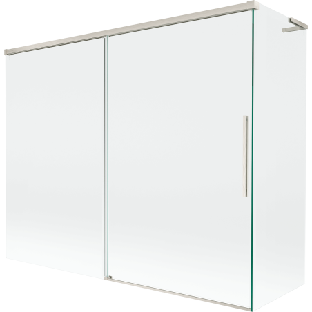Mexen Rox L paroi de baignoire à 2 volets coulissants 190 + 90 x 150 cm, transparent, nickel brossé - 8C9L-190-090-97-00
