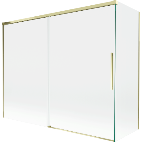 Mexen Rox pare-douche 2 volets coulissants 190 + 90 x 150 cm, transparent, doré - 8C9-190-090-50-00