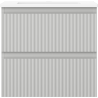 Mexen Rivel armoire de salle de bain 50 cm avec lavabo Otis, 2 tiroirs, rainuré, gris mat/blanc mat