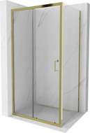 Mexen Apia cabine de douche coulissante 125 x 70 cm, transparente, or - 840-125-070-50-00