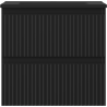 Mexen Rivel meuble de salle de bains 50 cm avec lavabo Otis, 2 tiroirs, nervuré, noir mat - 91A20-05047-2-BFF71-W18M71