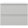 Mexen Rivel meuble de salle de bain 60 cm avec lavabo Otis, 2 tiroirs, rainuré, gris mat/blanc mat - 91A20-06047-2-BFF62-W18M01