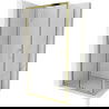 Mexen Apia cabine de douche coulissante 140 x 80 cm, transparente, or - 840-140-080-50-00