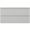 Mexen Rivel armoire de salle de bains 90 cm avec lavabo Otis, 2 tiroirs, rainurée, gris mat/blanc mat