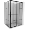 Mexen Rox cabine de douche coulissante droite 130 x 120 cm, grille noire, noir - 8C2-130-120-70-77-P