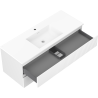 Mexen Rivel meuble de salle de bain 120 cm avec lavabo Otis, 2 tiroirs, rainuré, blanc mat - 91A20-12047-2-BFF01-W18M01