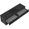 Mexen Rivel meuble de salle de bain 160 cm avec lavabo Otis, 2 tiroirs, rainuré, noir mat - 91A20-16047-2-BFF71-W18M71
