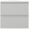 Mexen Rivel armoire de salle de bains 50 cm avec lavabo Vela, 2 tiroirs, rainurée, gris mat/blanc mat