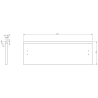 Mexen Rivel armoire de salle de bains 60 cm avec lavabo Vela, 2 tiroirs, rainurée, blanc mat - 91A20-06047-2-BFF01-W23M01