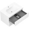 Mexen Rivel meuble de salle de bain 70 cm avec lavabo Vela, 2 tiroirs, rainuré, blanc mat - 91A20-07047-2-BFF01-W23M01