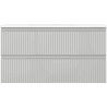 Mexen Rivel meuble de salle de bain 90 cm avec lavabo Vela, 2 tiroirs, rainuré, gris mat/blanc mat - 91A20-09047-2-BFF62-W23M01