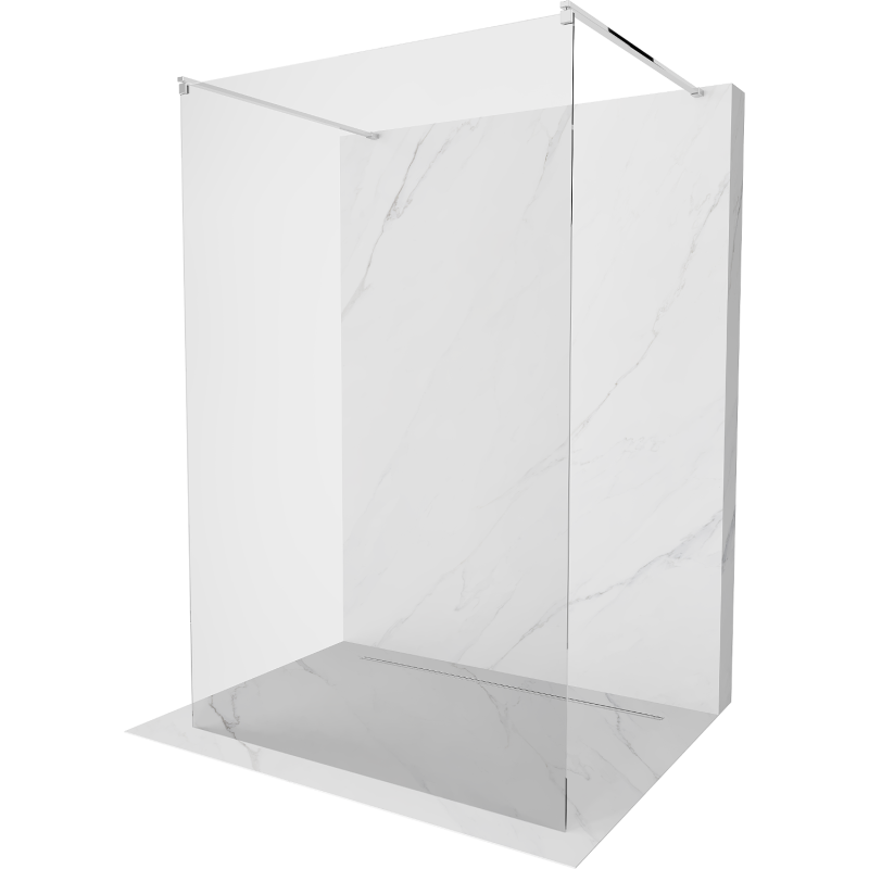 Paroi de douche autoportante Mexen Kioto 160 x 200 cm, transparent 8 mm, chrome - 800-160-002-01-00