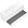 Mexen Rivel meuble de salle de bain 120 cm avec lavabo Vela, 2 tiroirs, rainuré, blanc mat - 91A20-12047-2-BFF01-W23M01