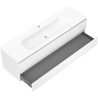 Mexen Rivel meuble de salle de bain 160 cm avec lavabo Vela, 2 tiroirs, rainuré, blanc mat - 91A20-16047-2-BFF01-W23M01