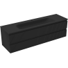 Mexen Rivel meuble de salle de bain 160 cm avec lavabo Vela, 2 tiroirs, rainuré, noir mat - 91A20-16047-2-BFF71-W23M71