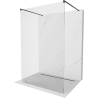Mexen Kioto paroi de douche autoportante 130 x 200 cm, transparent 8 mm, noire - 800-130-002-70-00