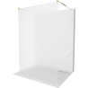 Mexen Kioto paroi de douche autoportante 100 x 200 cm, givre 8 mm, or - 800-100-002-50-30