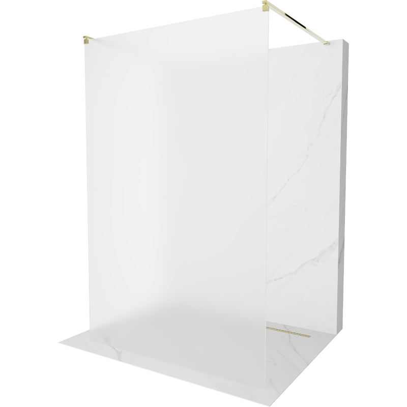 Cloison de douche autoportante Mexen Kioto 110 x 200 cm, givre 8 mm, or - 800-110-002-50-30