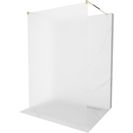 Cloison de douche autoportante Mexen Kioto 110 x 200 cm, givre 8 mm, or - 800-110-002-50-30
