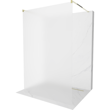 Mexen Kioto paroi de douche autoportante 120 x 200 cm, givre 8 mm, or - 800-120-002-50-30