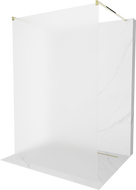 Mexen Kioto paroi de douche autoportante 120 x 200 cm, givrée 8 mm, dorée - 800-120-002-50-30