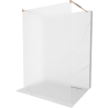 Mexen Kioto paroi de douche autoportante 100 x 200 cm, givre 8 mm, or rose - 800-100-002-60-30