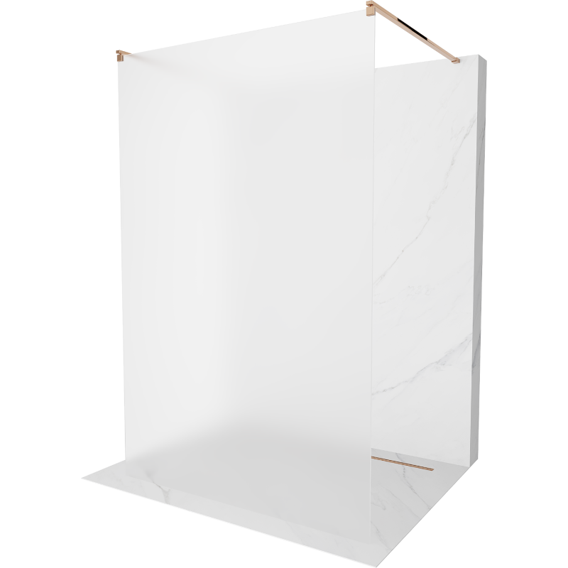 Mexen Kioto paroi de douche autoportante 110 x 200 cm, Gelée 8 mm, Or rose - 800-110-002-60-30