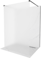Mexen Kioto cloison de douche autoportante 100 x 200 cm, givre 8 mm, noir - 800-100-002-70-30