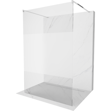 Mexen Kioto paroi de douche autoportante 120 x 200 cm, transparent/givré 8 mm, chrome - 800-120-002-01-35