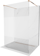 Mexen Kioto paroi de douche autoportante 110 x 200 cm, transparent/givré 8 mm, or rose - 800-110-002-60-35