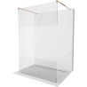Mexen Kioto paroi de douche autoportante 120 x 200 cm, transparent/givre 8 mm, or rose - 800-120-002-60-35