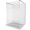 Mexen Kioto paroi de douche autoportante 100 x 200 cm, transparent/givre 8 mm, noir - 800-100-002-70-35