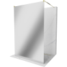Paroi de douche autoportante Mexen Kioto 120 x 200 cm, miroir 8 mm, dorée - 800-120-002-50-50
