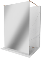 Mexen Kioto paroi de douche autoportante 100 x 200 cm, Miroir, Or rose - 800-100-002-60-50