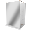 Mexen Kioto paroi de douche autoportante 120 x 200 cm, miroir 8 mm, or rose - 800-120-002-60-50