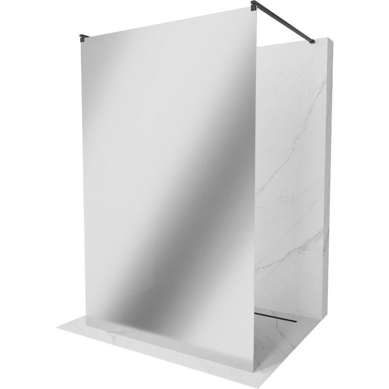 Mexen Kioto paroi de douche indépendante 110 x 200 cm, miroir 8 mm, noir - 800-110-002-70-50
