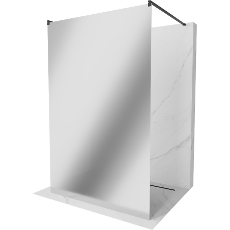 Mexen Kioto paroi de douche indépendante 110 x 200 cm, miroir 8 mm, noir - 800-110-002-70-50