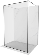 Mexen Kioto paroi de douche autoportante 130 x 200 cm, cadre noir 8 mm, chrome - 800-130-002-01-70