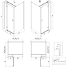 Mexen Mist-H T cabine de douche pivotante gauche 115 x 100 cm, transparent, or - 8A5T-115-100-50-00-L