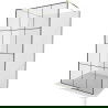 Mexen Kioto paroi de douche autoportante 100 x 200 cm, grille noire 8 mm, dorée - 800-100-002-50-77