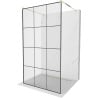 Mexen Kioto paroi de douche autoportante 120 x 200 cm, grille noire 8 mm, or - 800-120-002-50-77