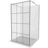 Mexen Kioto panneau de douche autoportant 120 x 200 cm, grille noire 8 mm, or rose - 800-120-002-60-77