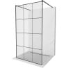 Mexen Kioto paroi de douche autoportante 100 x 200 cm, grille noire 8 mm, noire - 800-100-002-70-77